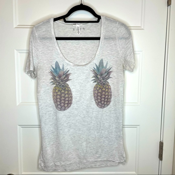 PINK Victoria Secret Super Soft Pineapple Tee - Picture 3 of 8